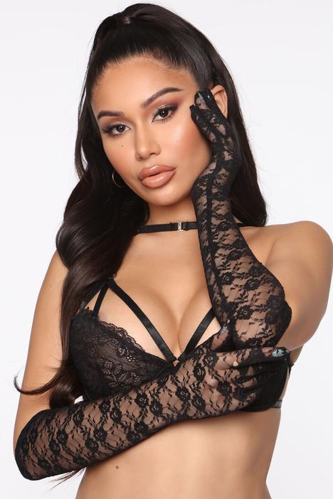Black Lace Gloves Plus Size