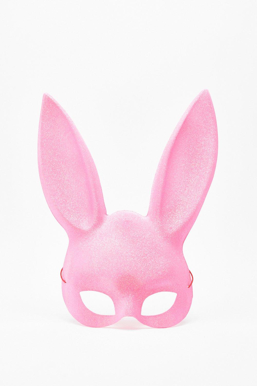 glitter mask- pink