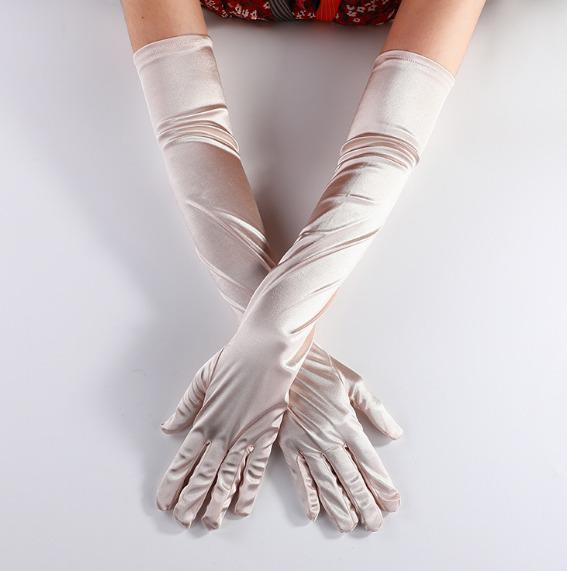 Sexy Satin Gloves Cream