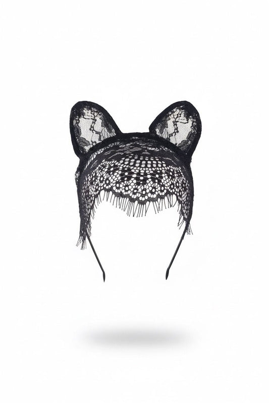 SHORT KITTY HEADBAND WITH VEIL