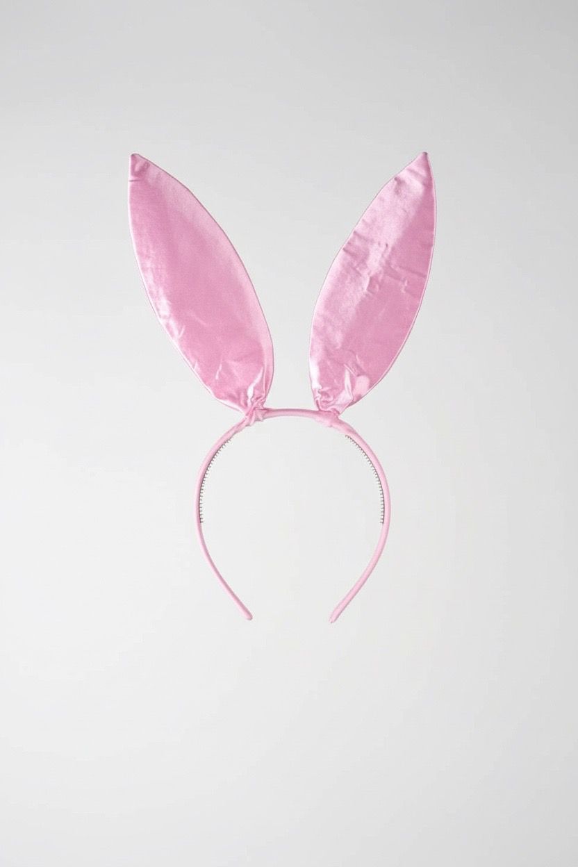 SATIN BUNNY HEADBAND - Pink