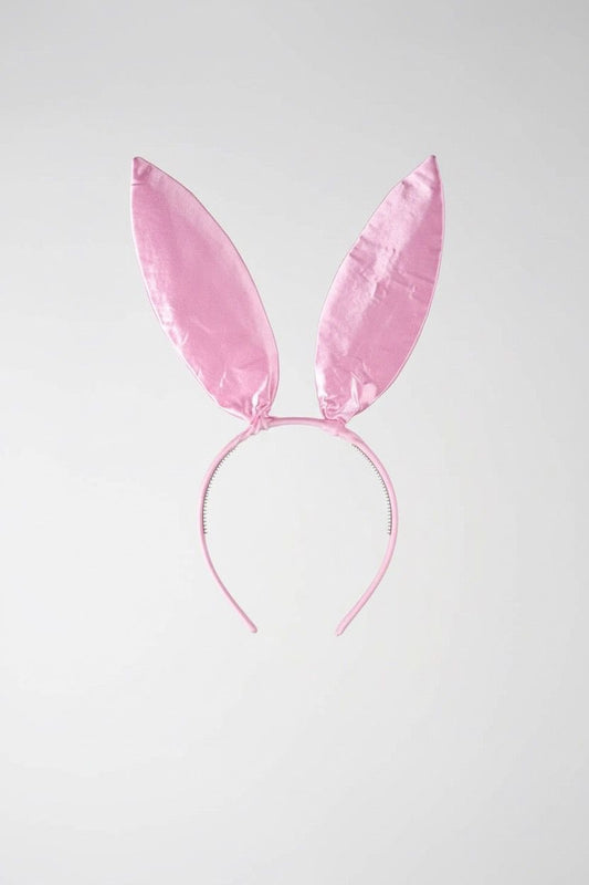 SATIN BUNNY HEADBAND - Pink
