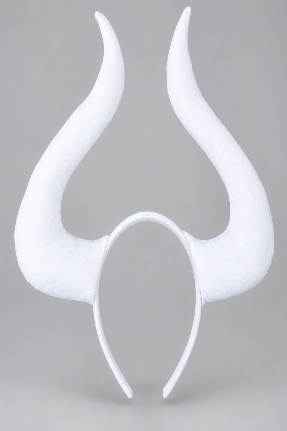devil  horn headband -white