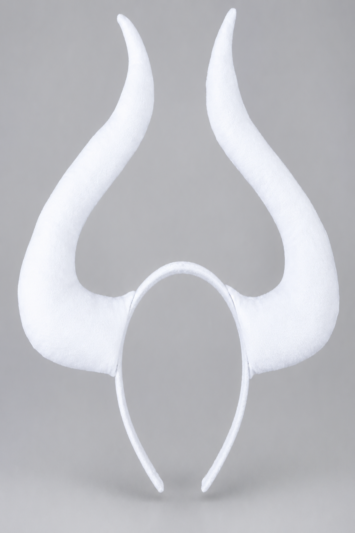 devil  horn headband -white