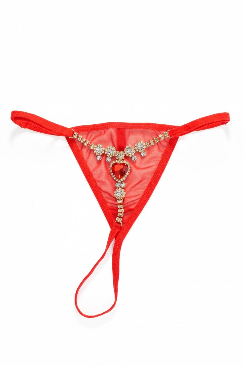 jewelry panty party red