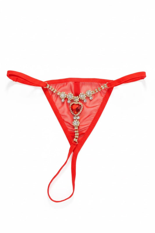 jewelry panty party red