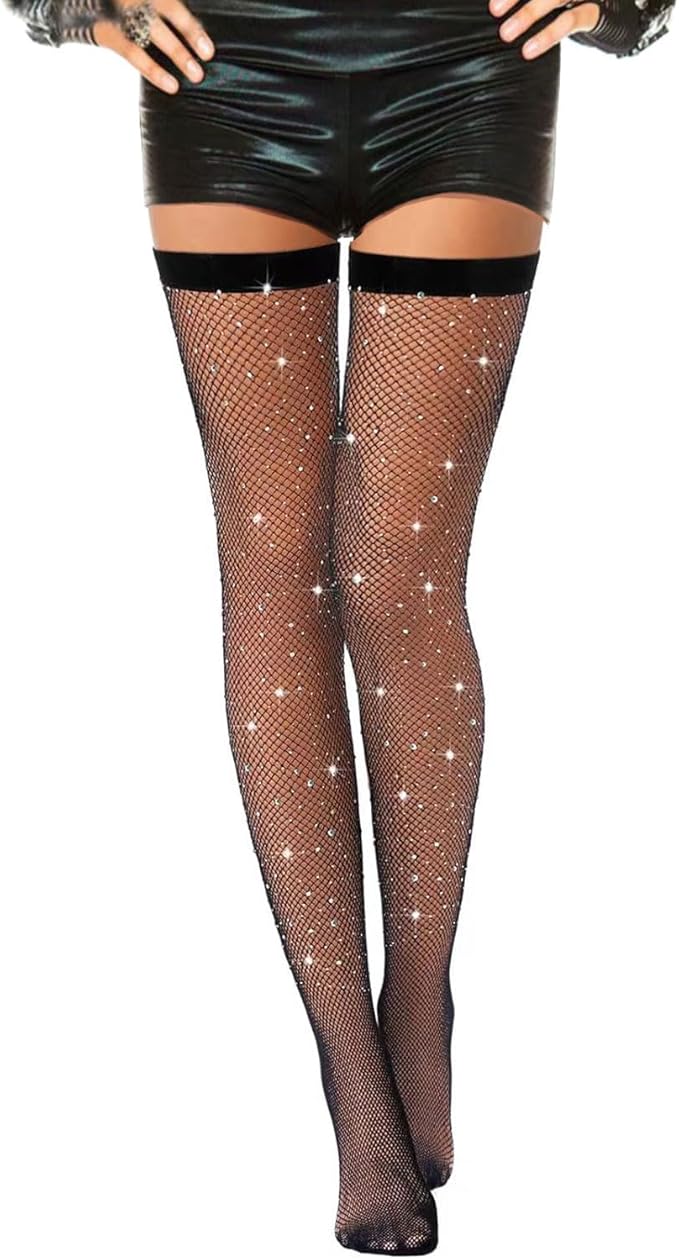 SEEMLESS HOSIERY RHEINSTONED