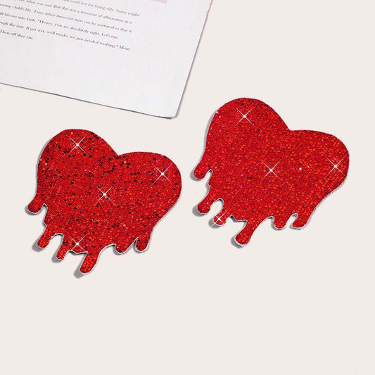 melted heart glitter sticker