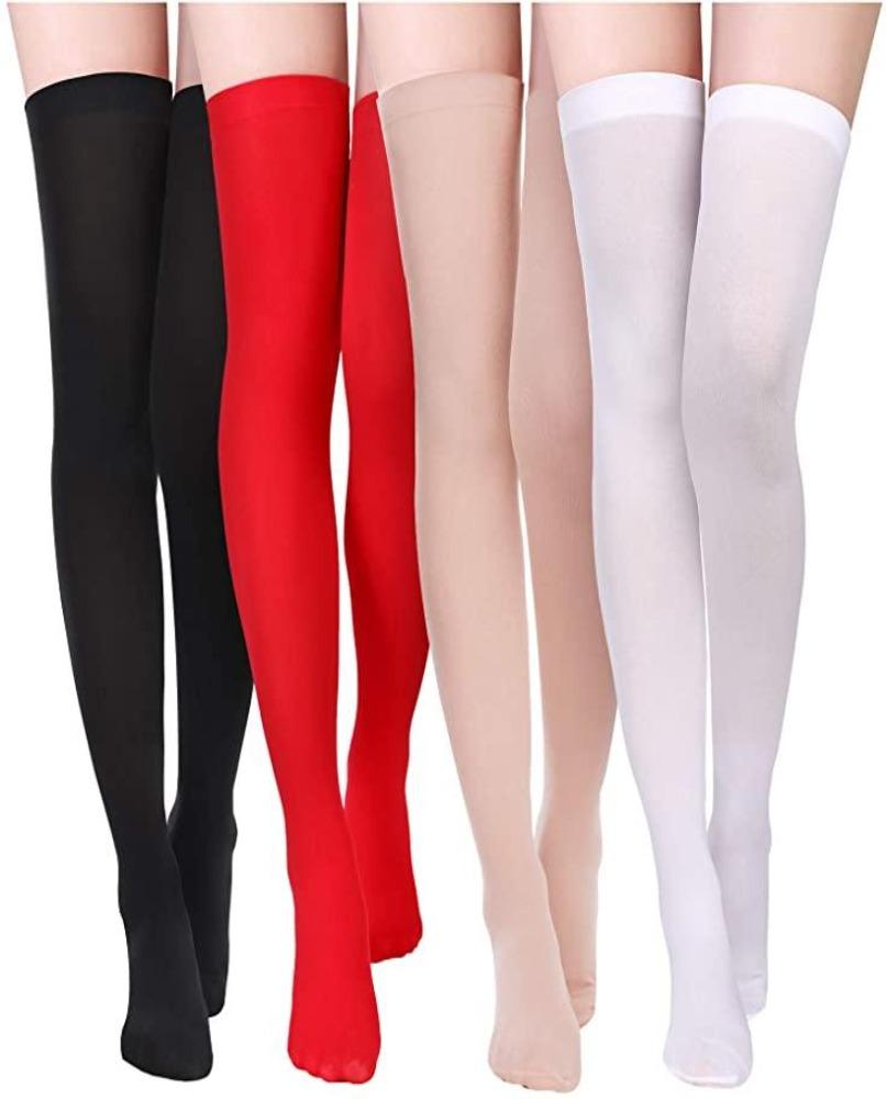One Color Thigh Stocking Plus Size