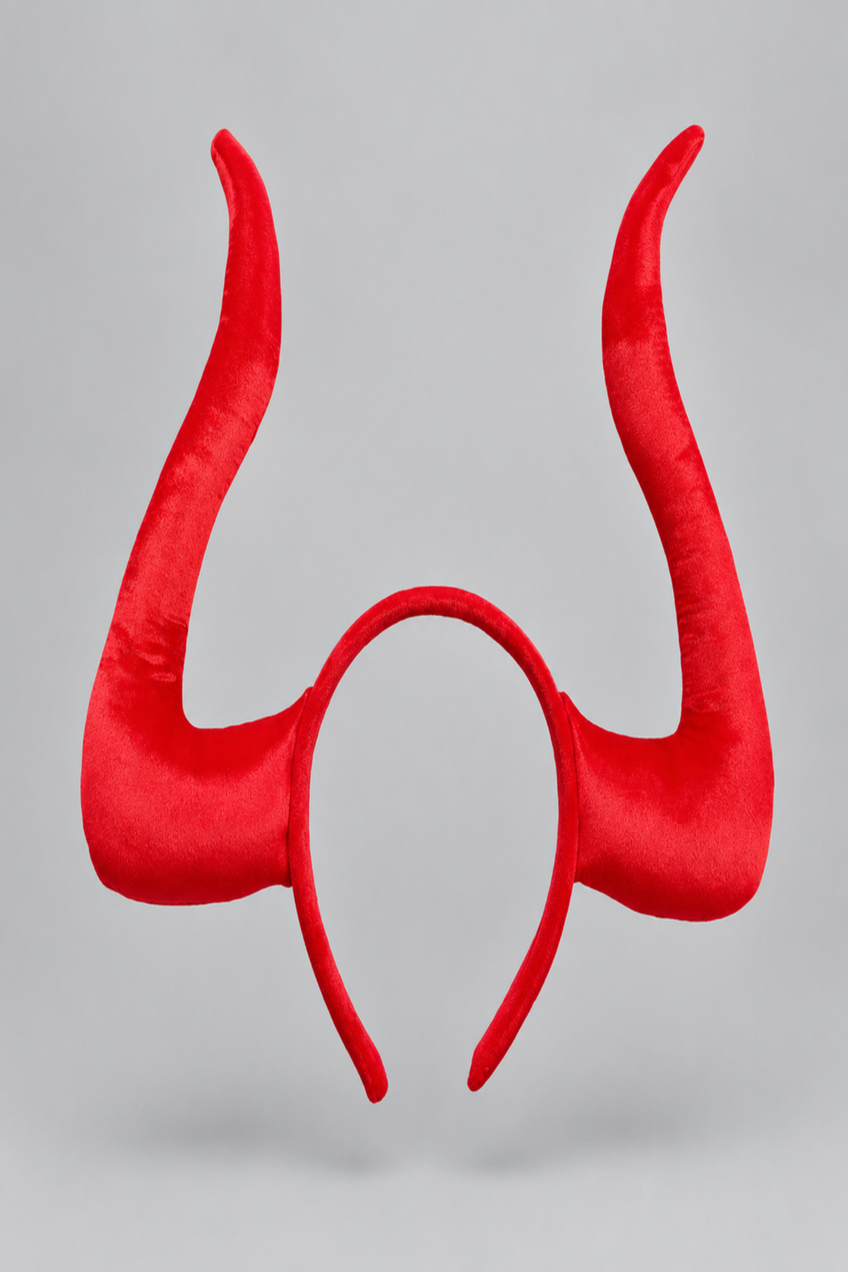 devil  horn headband -red