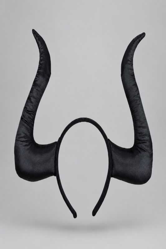 devil  horn headband -black